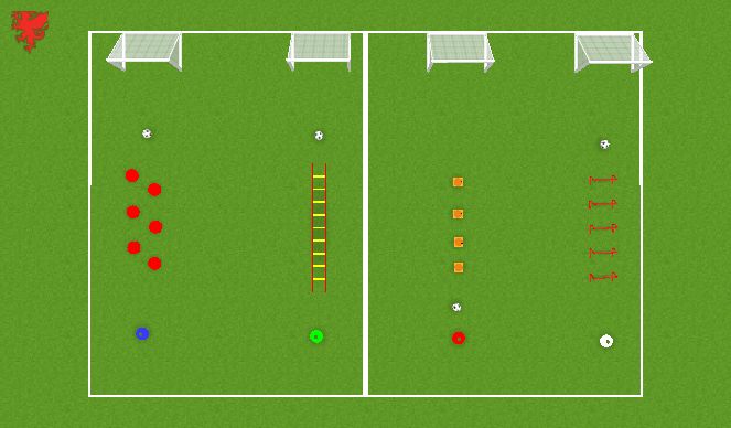 Football/Soccer Session Plan Drill (Colour): Skill