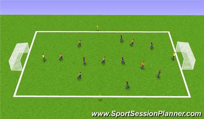Football/Soccer Session Plan Drill (Colour): SSG