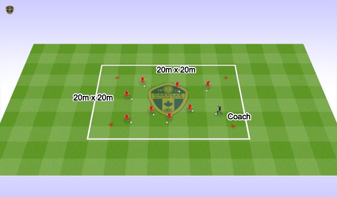 Football/Soccer Session Plan Drill (Colour): Ball Mastery