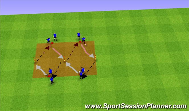 Football/Soccer Session Plan Drill (Colour): Dribbling/Ball Control