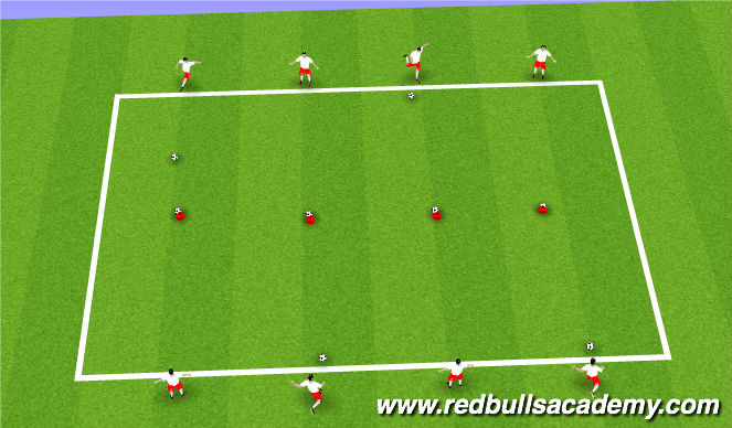 Football/Soccer Session Plan Drill (Colour): Fun technical
