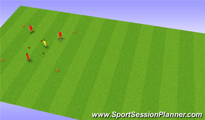 Football/Soccer Session Plan Drill (Colour): Pass and move