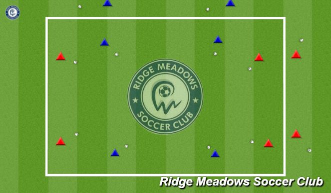 Football/Soccer Session Plan Drill (Colour): Dribble Congestion
