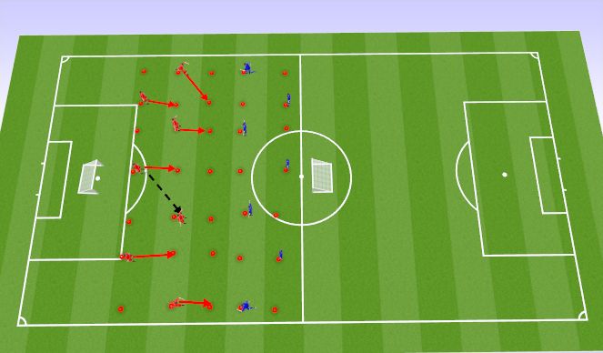 Football/Soccer Session Plan Drill (Colour): First move