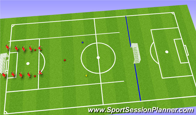Football/Soccer Session Plan Drill (Colour): warm up