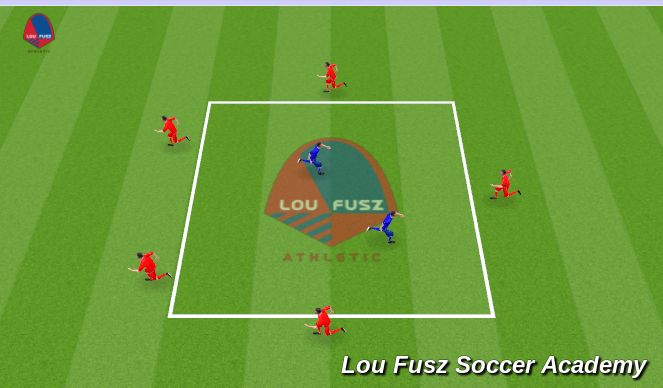 Football/Soccer Session Plan Drill (Colour): 5v2 rondo