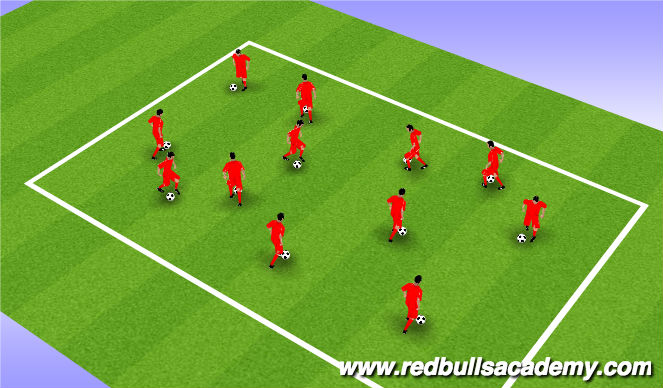 Football/Soccer Session Plan Drill (Colour): Warm Up