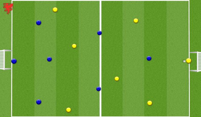 Football/Soccer Session Plan Drill (Colour): 1-0