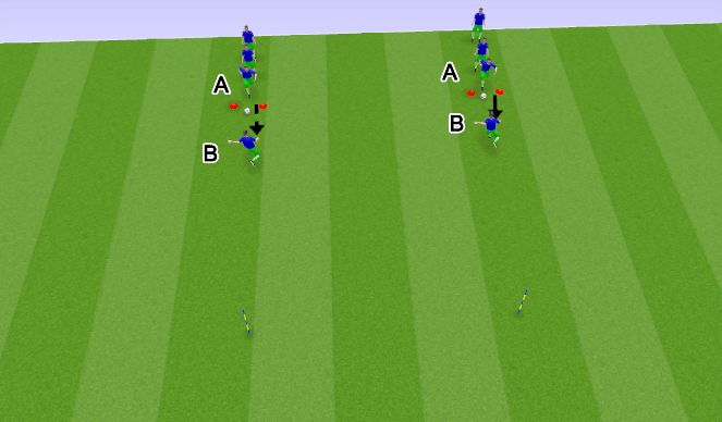Football/Soccer Session Plan Drill (Colour): Speed with Passing