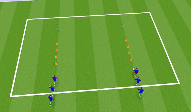 Football/Soccer Session Plan Drill (Colour): Juego de Calentamiento