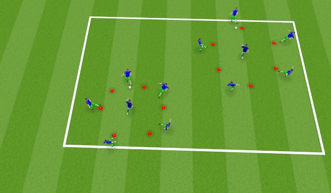Football/Soccer Session Plan Drill (Colour): Rondo