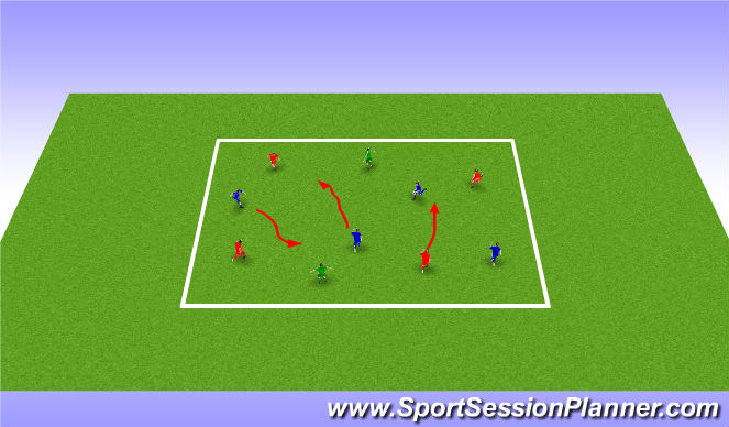 Football/Soccer Session Plan Drill (Colour): Warm up