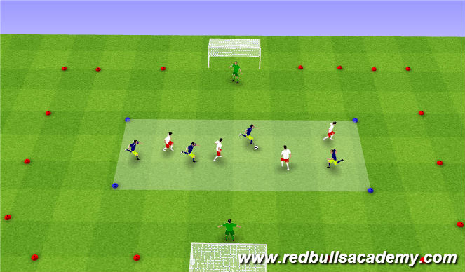 Football/Soccer Session Plan Drill (Colour): Conditioned Game