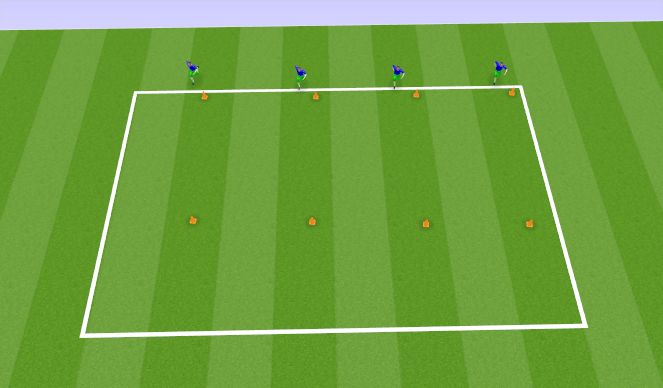 Football/Soccer Session Plan Drill (Colour): Warm-up part II
