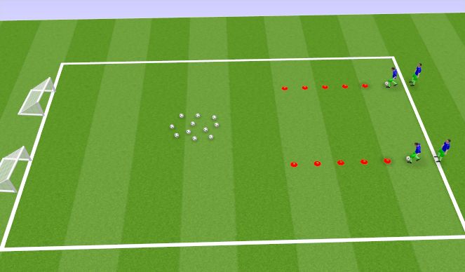 Football/Soccer Session Plan Drill (Colour): Warm-up
