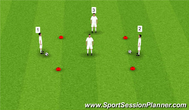 Football/Soccer Session Plan Drill (Colour): 3 out 1 in passing