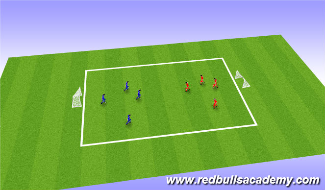 Football/Soccer Session Plan Drill (Colour): 4v4