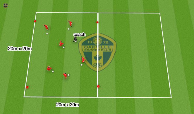Football/Soccer Session Plan Drill (Colour): Ball Mastery 