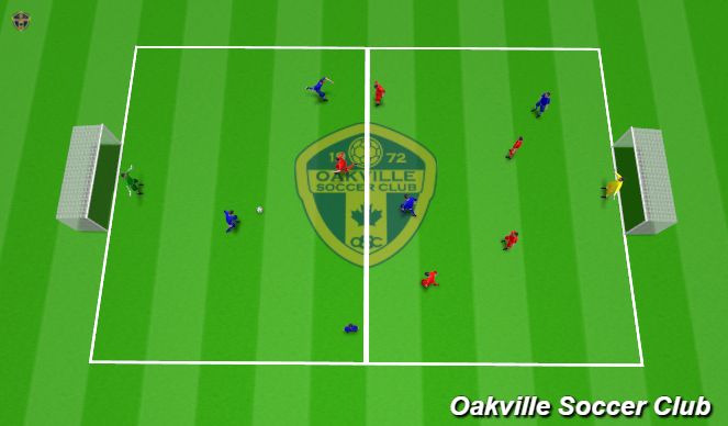 Football/Soccer Session Plan Drill (Colour): SSG 5v5