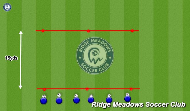 Football/Soccer Session Plan Drill (Colour): Dynamic Warm-up (with ball)