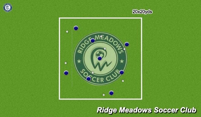 Football/Soccer Session Plan Drill (Colour): Ball Mastery