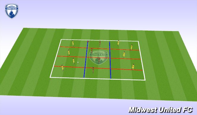 Football/Soccer Session Plan Drill (Colour): Defending Warm Up Activity