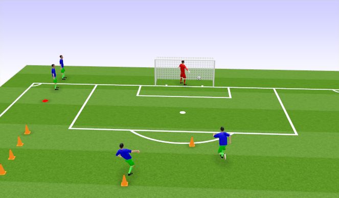 Football/Soccer Session Plan Drill (Colour): Circuito Fisico-Tecnico