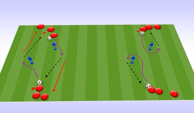 Football/Soccer Session Plan Drill (Colour): Warm Up