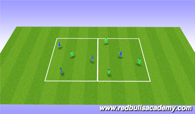 Football/Soccer Session Plan Drill (Colour): Warm-up