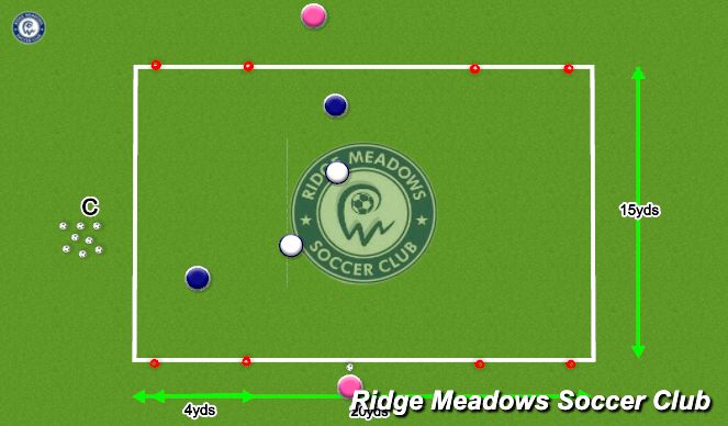 Football/Soccer Session Plan Drill (Colour): Opposed