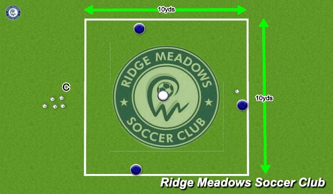 Football/Soccer Session Plan Drill (Colour): Rondo