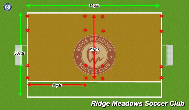 Football/Soccer Session Plan Drill (Colour): Field Layout