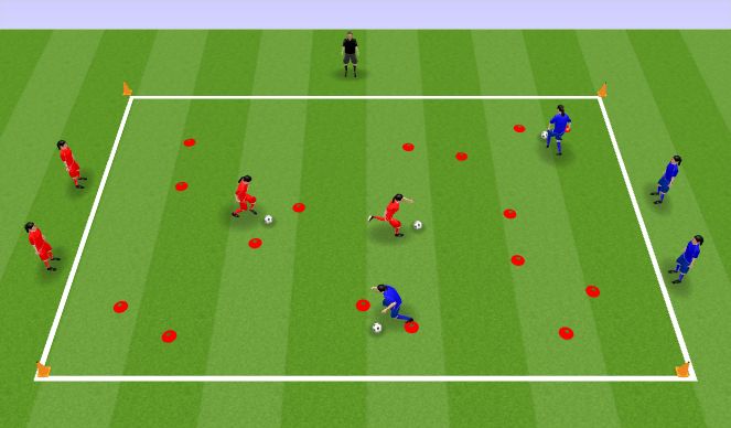 Football/Soccer Session Plan Drill (Colour): The Maze