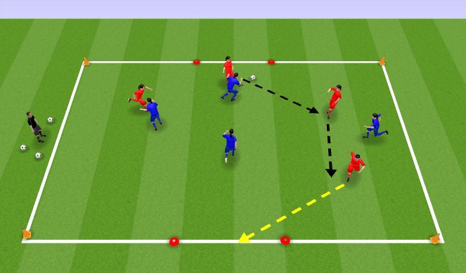 Football/Soccer Session Plan Drill (Colour): Keep Away