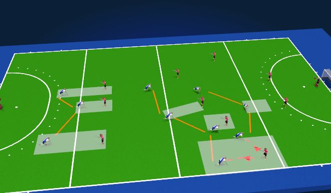 Hockey Session Plan Drill (Colour): active press pocket