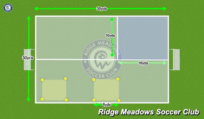 Football/Soccer Session Plan Drill (Colour): Field Layout
