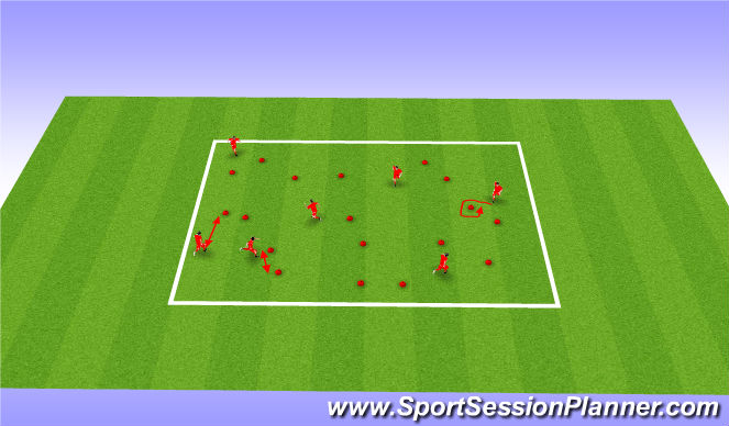 Football/Soccer Session Plan Drill (Colour): Warm-up