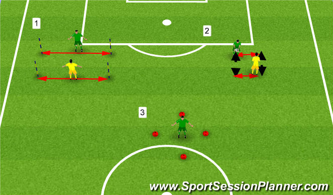 Football/Soccer Session Plan Drill (Colour): Warm-Up