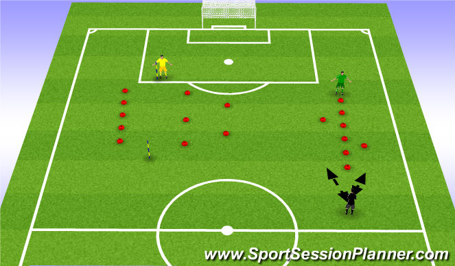 Football/Soccer Session Plan Drill (Colour): Warm-up