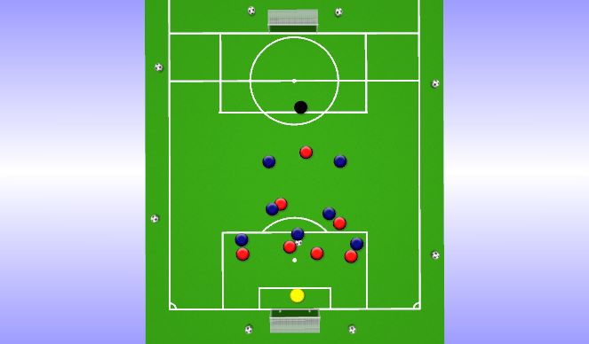 Fútbol Ejercicio del Plan de Sesiones (Color): Game