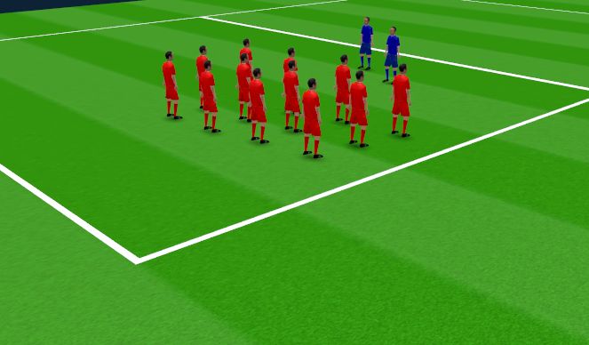 Football/Soccer Session Plan Drill (Colour): Team meeting and warm up