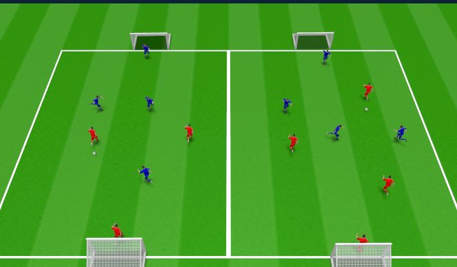 Football/Soccer Session Plan Drill (Colour): end match