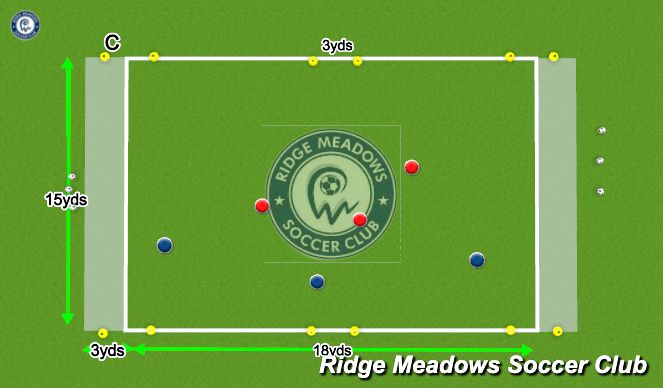 Football/Soccer Session Plan Drill (Colour): Opposed