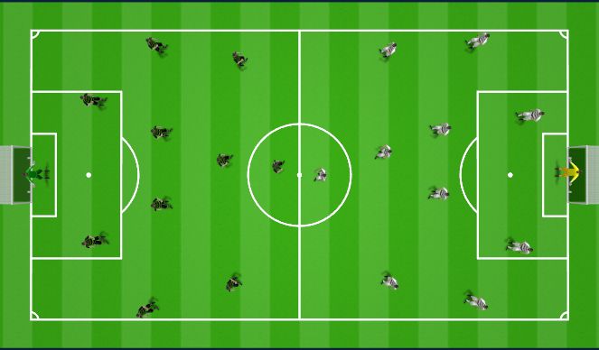 Football/Soccer Session Plan Drill (Colour): 11v11
