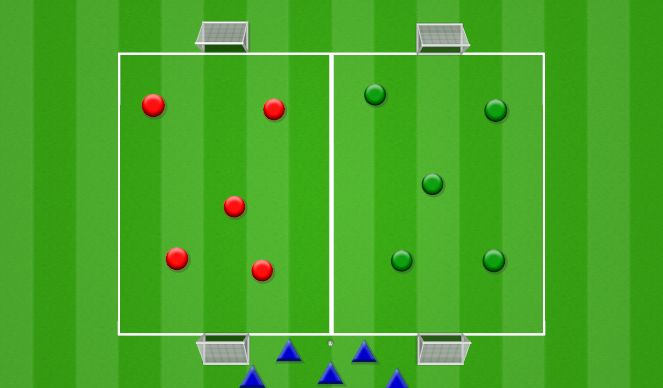 Football/Soccer Session Plan Drill (Colour): 3 Team Transition