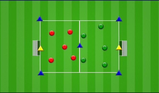 Football/Soccer Session Plan Drill (Colour): 3 Team Game