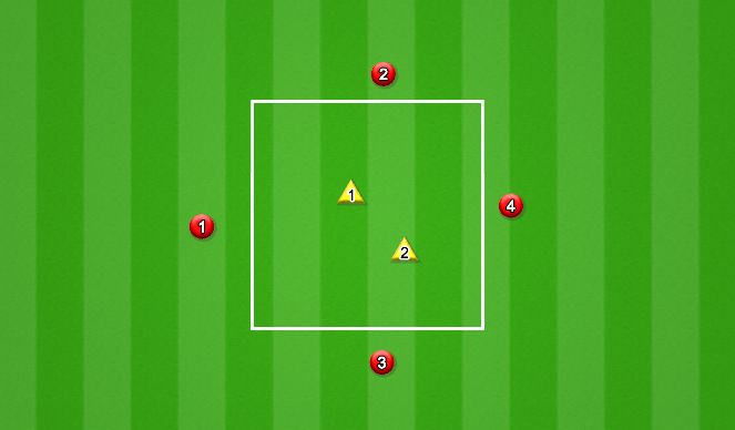Football/Soccer Session Plan Drill (Colour): 4v2 Rondos