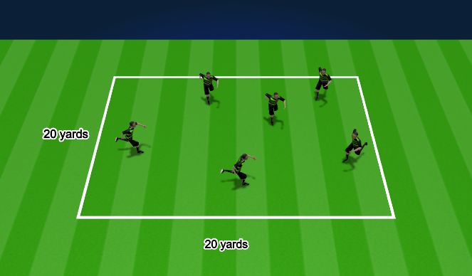 Football/Soccer Session Plan Drill (Colour): Dynamic warmup