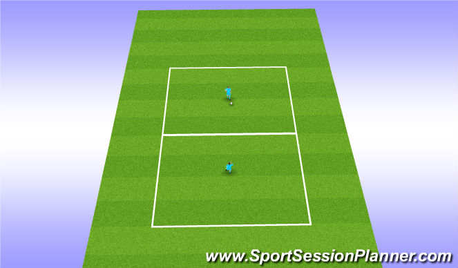 Football/Soccer Session Plan Drill (Colour): Soccer Tennis.