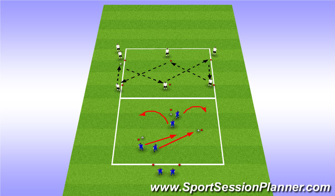 Football/Soccer Session Plan Drill (Colour): Warm Up / SAQ